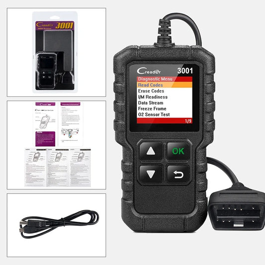 OBD Scanner - OBD2 - Auto Scanner - Auto uitlezen - Diagnose Apparatuur voor Auto's - OBD2 Auto Diagnose Scanner - Check Engine Reader - Multitaal - Gratis Updates - QUORE