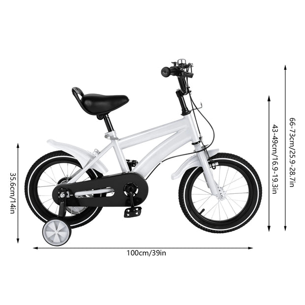 Kinderfiets - 14 Inch - Spelen - Buiten - Wit